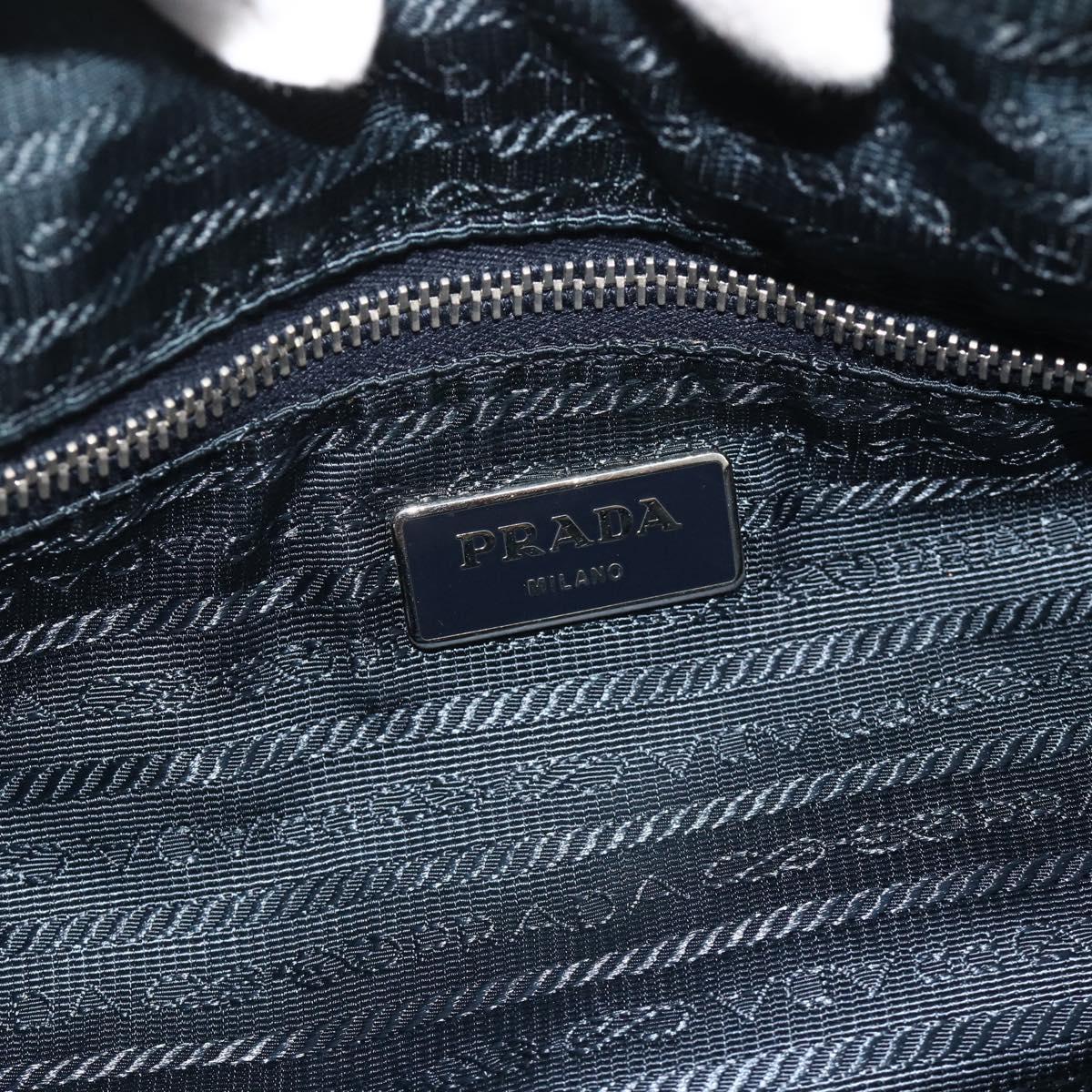 PRADA Hand Bag Canvas Leather 2way Multicolor Silver Auth ka4243