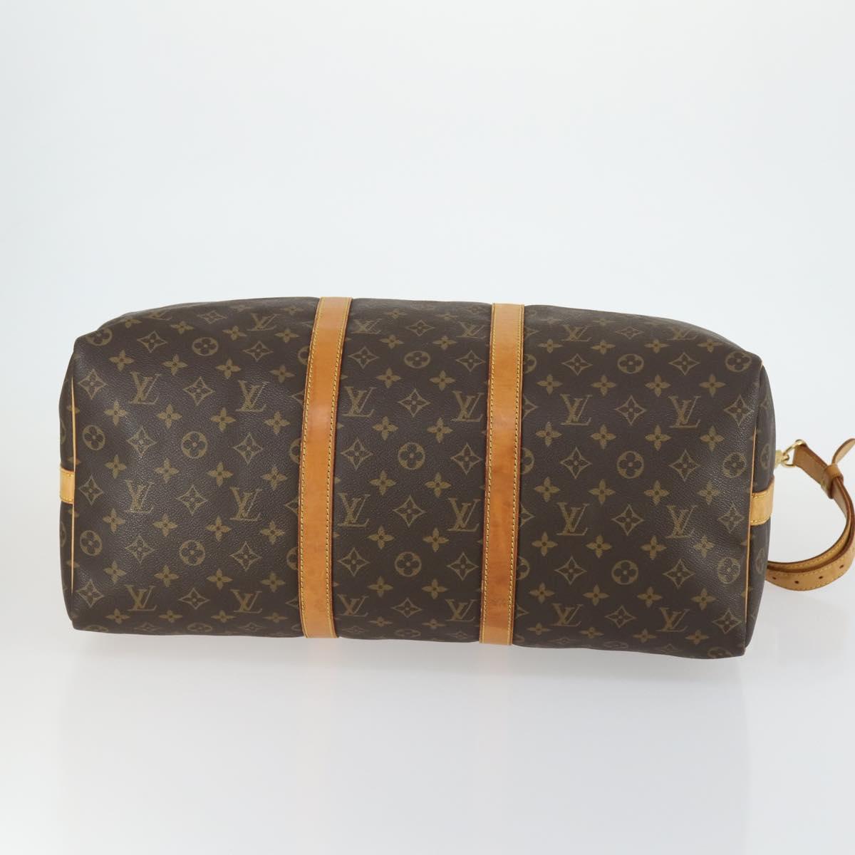 LOUIS VUITTON Monogram Keepall Bandouliere 50 Boston Bag M41416 LV Auth ka425