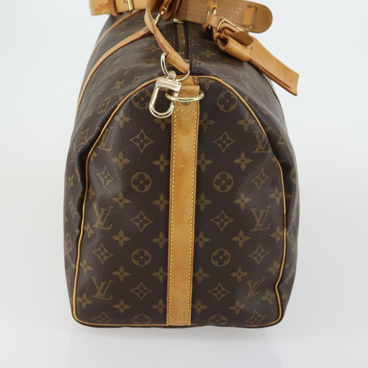 LOUIS VUITTON Monogram Keepall Bandouliere 50 Boston Bag M41416 LV Auth ka425