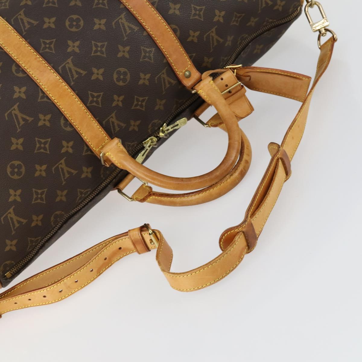 LOUIS VUITTON Monogram Keepall Bandouliere 50 Boston Bag M41416 LV Auth ka425