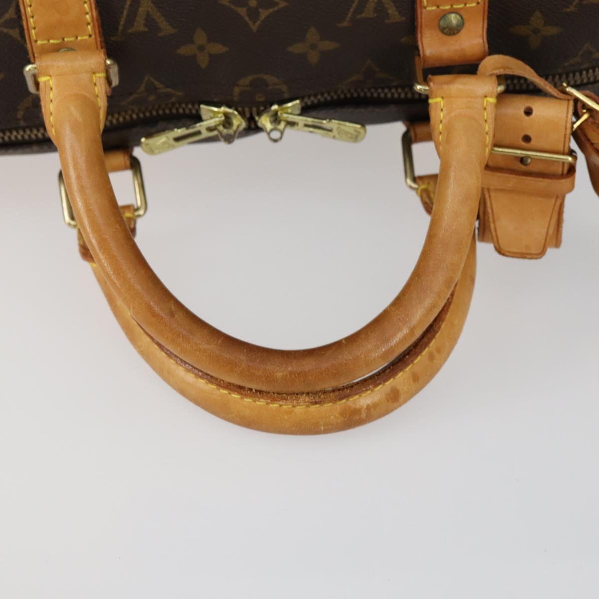 LOUIS VUITTON Monogram Keepall Bandouliere 50 Boston Bag M41416 LV Auth ka425