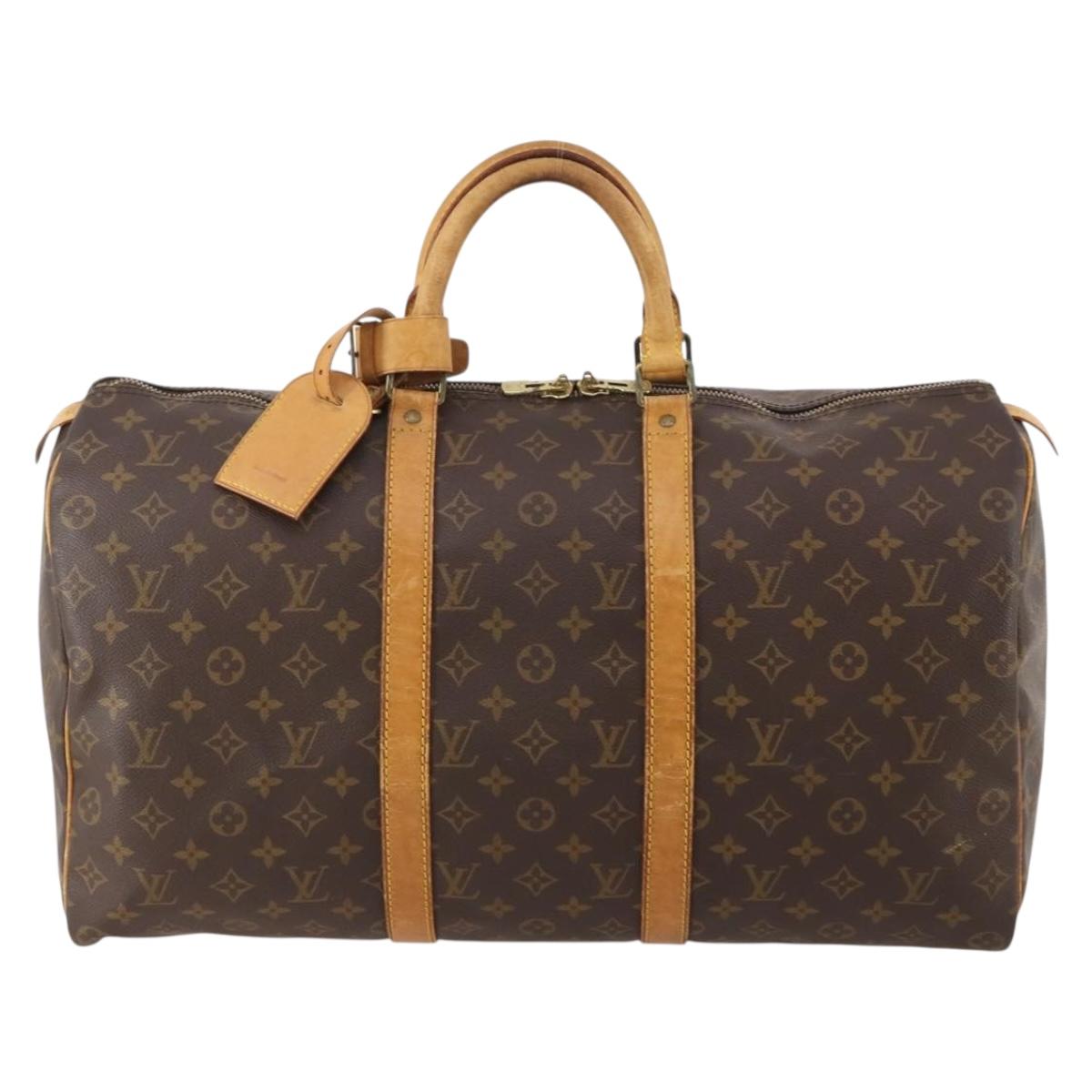 LOUIS VUITTON Monogram Keepall 50 Boston Bag M41426 LV Auth ka4255