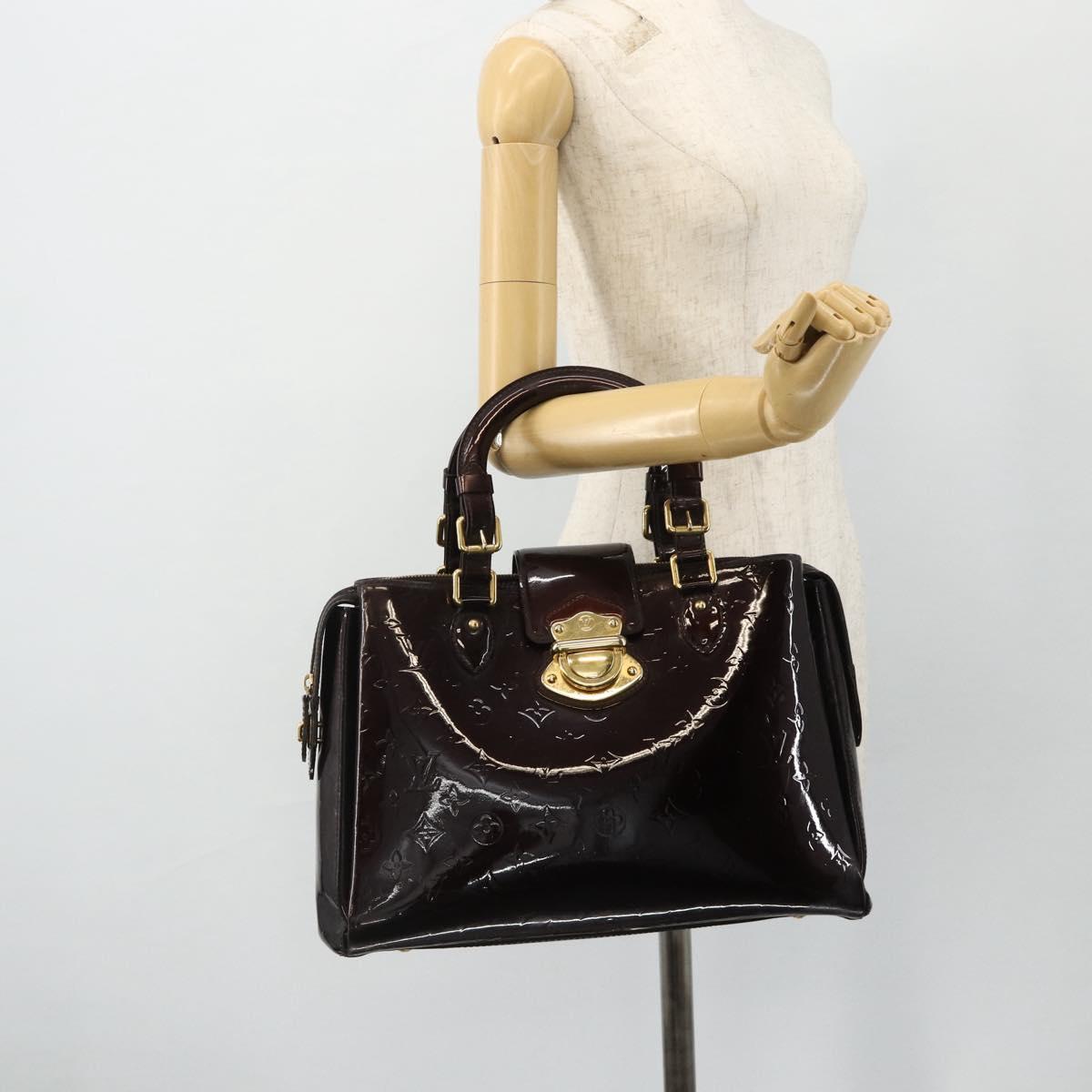 LOUIS VUITTON Monogram Vernis Melrose Avenue Bag Amarante M93757 LV Auth ka4259