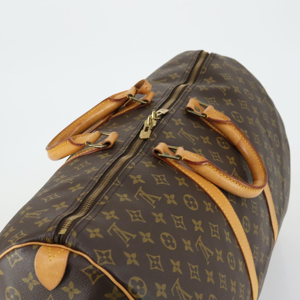 LOUIS VUITTON Monogram Keepall 55 Boston Bag M41424 LV Auth ka426