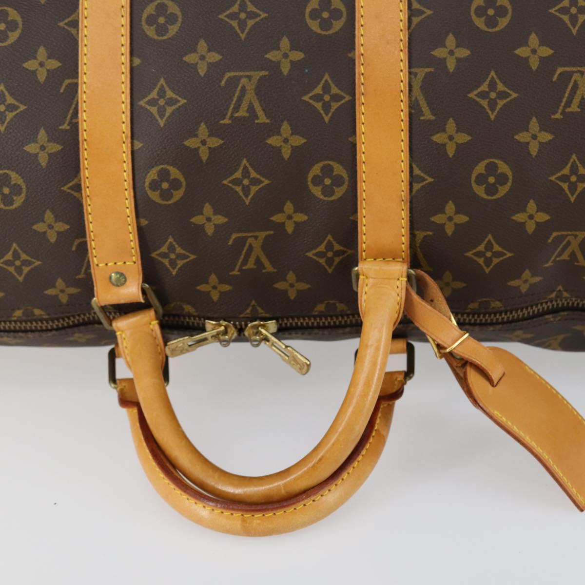 LOUIS VUITTON Monogram Keepall 55 Boston Bag M41424 LV Auth ka426