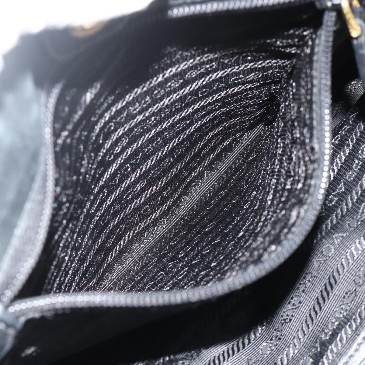 PRADA Hand Bag Nylon 2way Black Gold Auth ka4261
