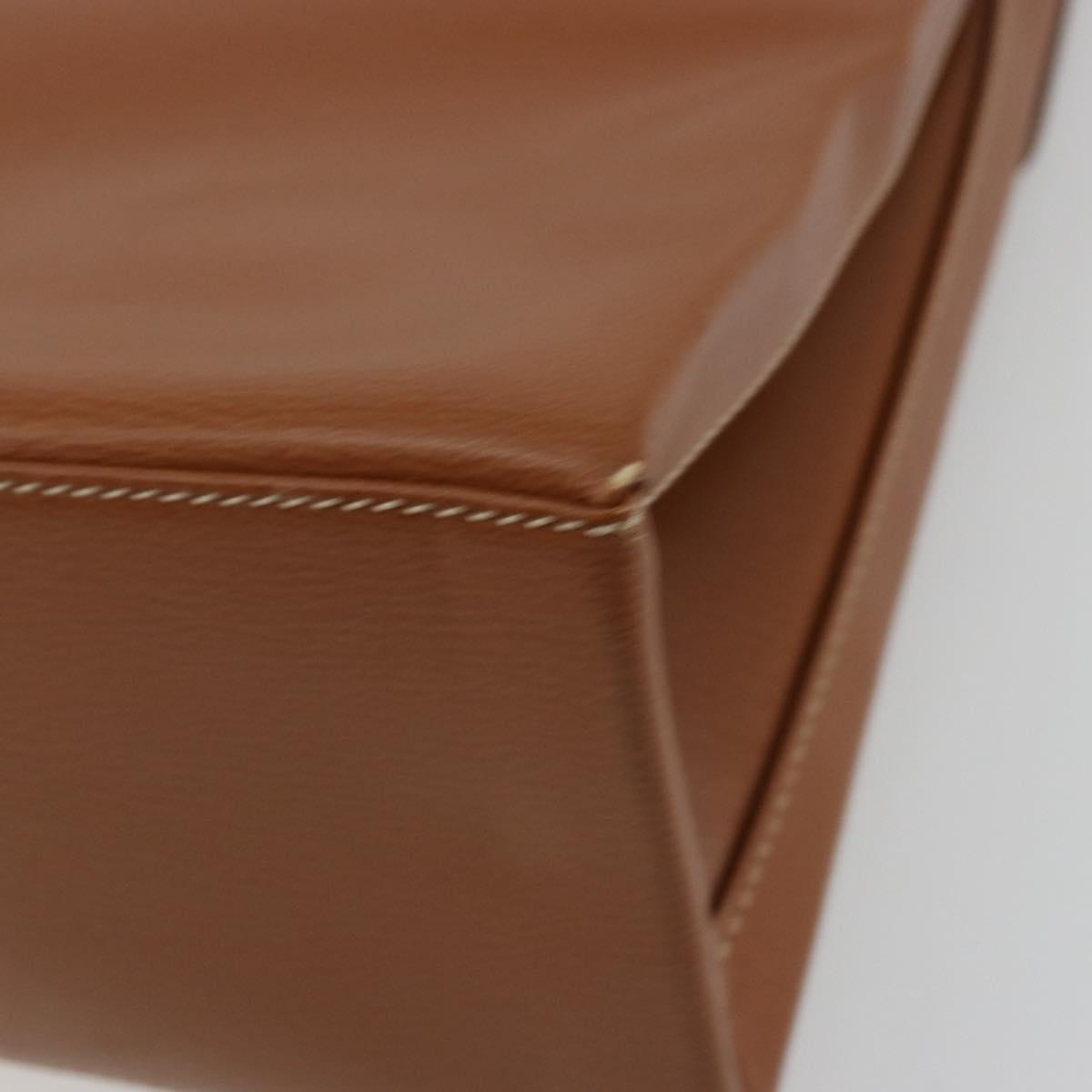 LOEWE Velazquez Shoulder Bag Leather Brown Gold Auth ka4263