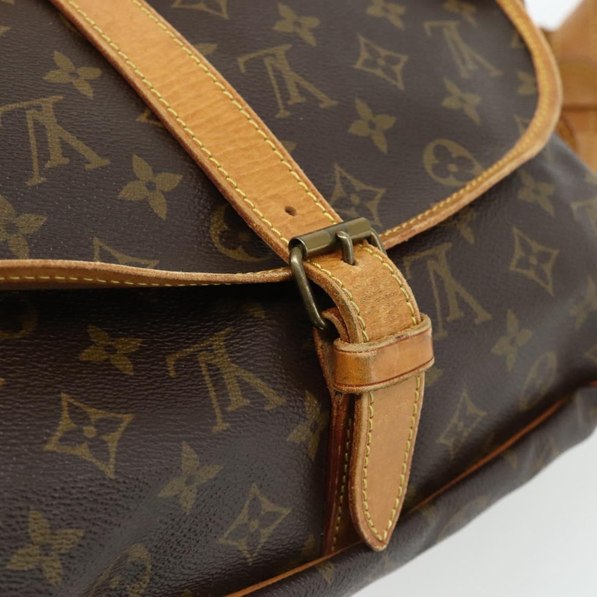 LOUIS VUITTON Monogram Saumur 35 Shoulder Bag M42254 LV Auth ka4266