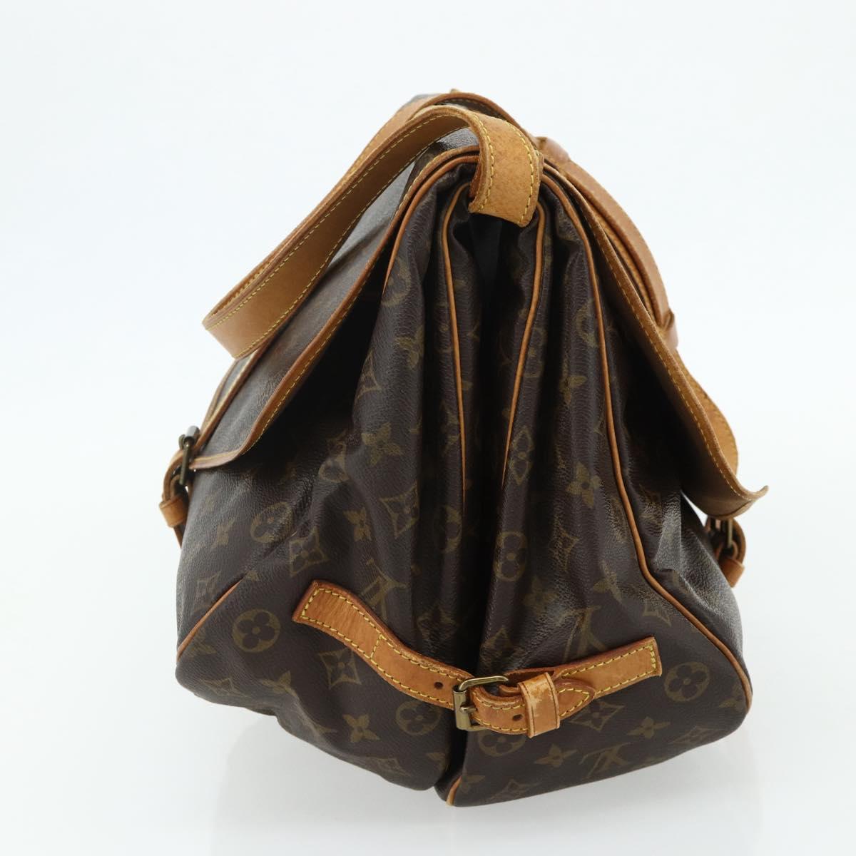 LOUIS VUITTON Monogram Saumur 35 Shoulder Bag M42254 LV Auth ka4266