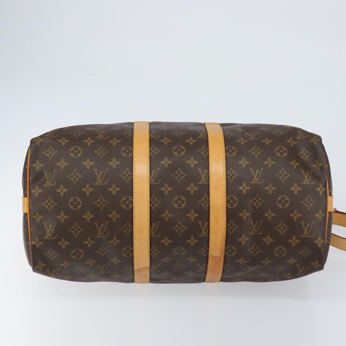LOUIS VUITTON Monogram Keepall Bandouliere 45 Boston Bag M41418 LV Auth ka427