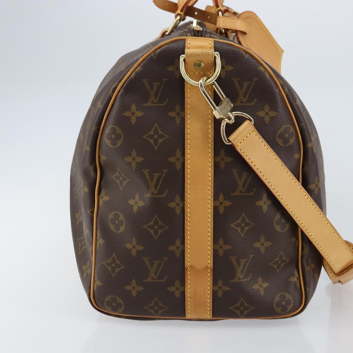 LOUIS VUITTON Monogram Keepall Bandouliere 45 Boston Bag M41418 LV Auth ka427
