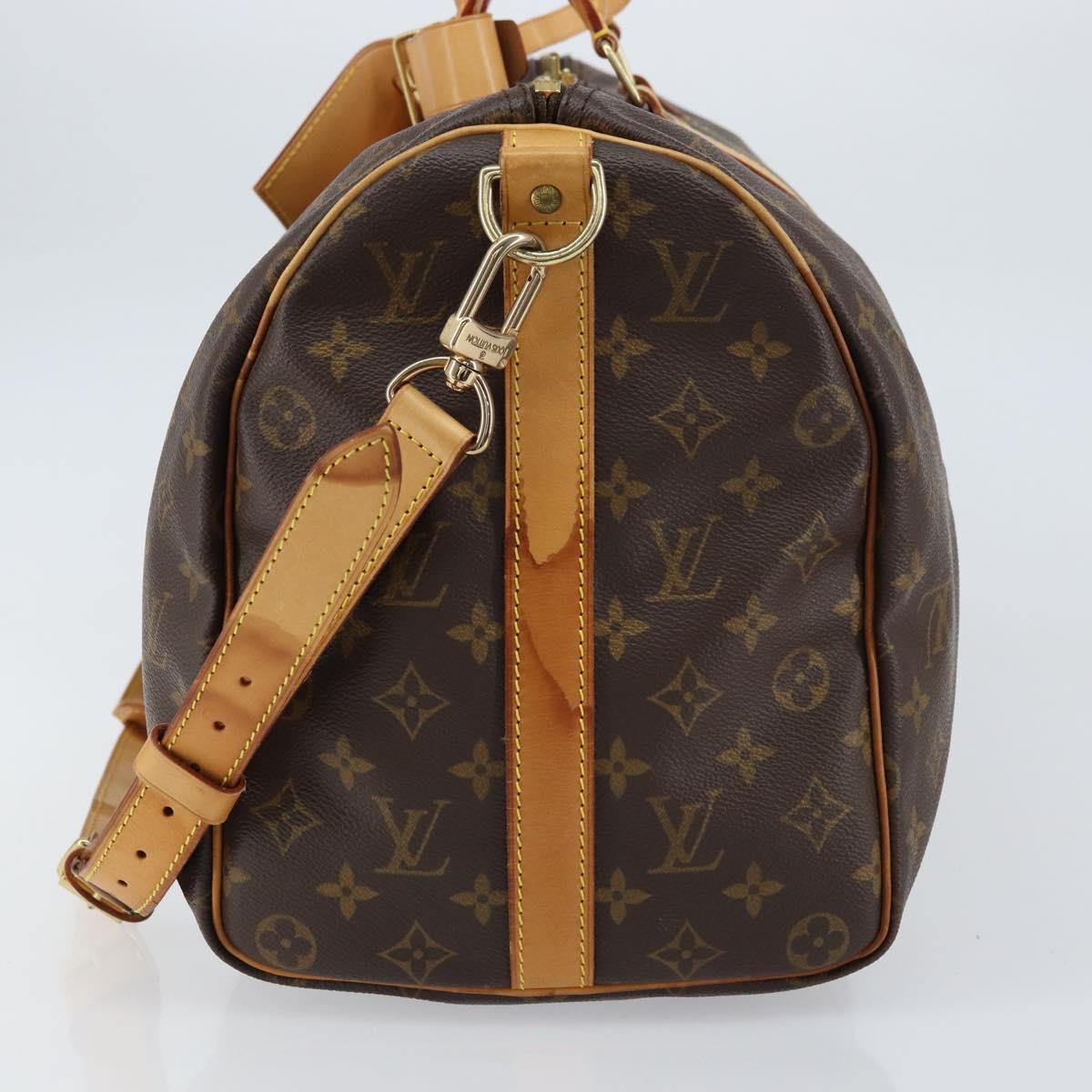 LOUIS VUITTON Monogram Keepall Bandouliere 45 Boston Bag M41418 LV Auth ka427