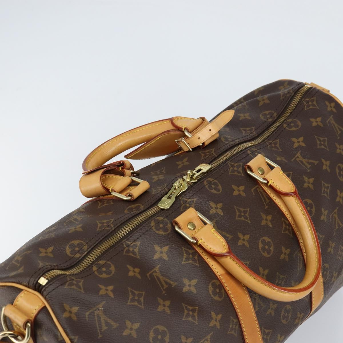 LOUIS VUITTON Monogram Keepall Bandouliere 45 Boston Bag M41418 LV Auth ka427