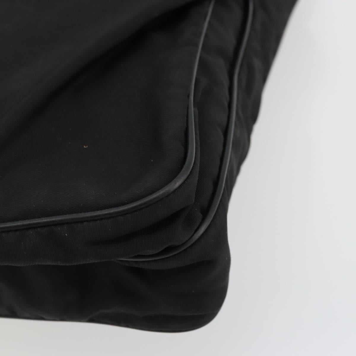 PRADA Shoulder Bag Nylon Black Silver Auth ka4274