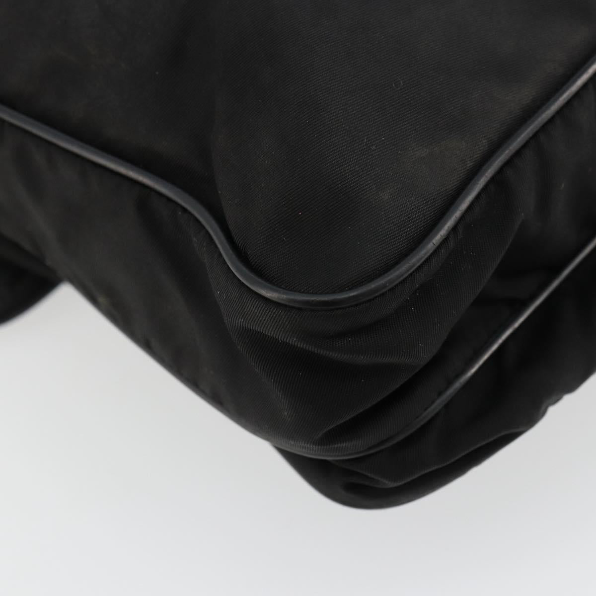 PRADA Shoulder Bag Nylon Black Silver Auth ka4274