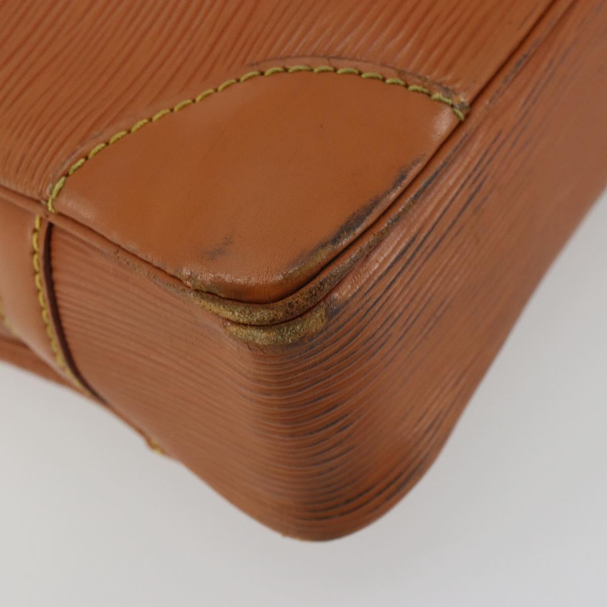 LOUIS VUITTON Epi Porte Documents Voyage Bag Zipangu Gold M54478 LV Auth ka4278