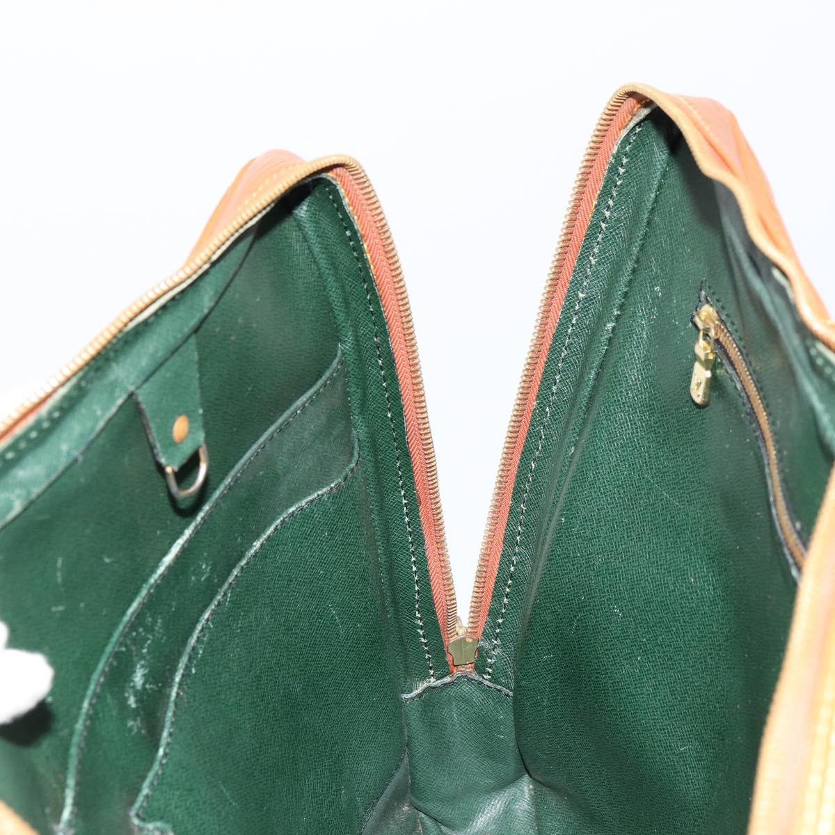 LOUIS VUITTON Epi Porte Documents Voyage Bag Zipangu Gold M54478 LV Auth ka4278