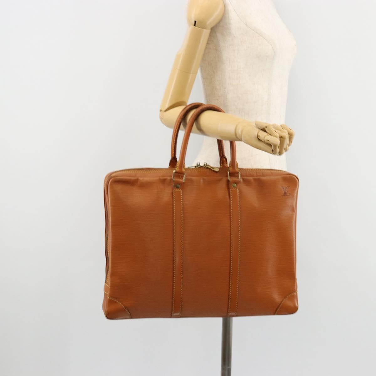 LOUIS VUITTON Epi Porte Documents Voyage Bag Zipangu Gold M54478 LV Auth ka4278