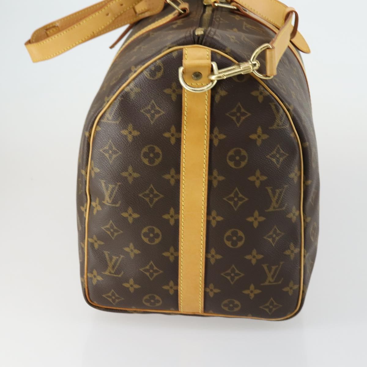 LOUIS VUITTON Monogram Keepall Bandouliere 50 Boston Bag M41416 LV Auth ka428