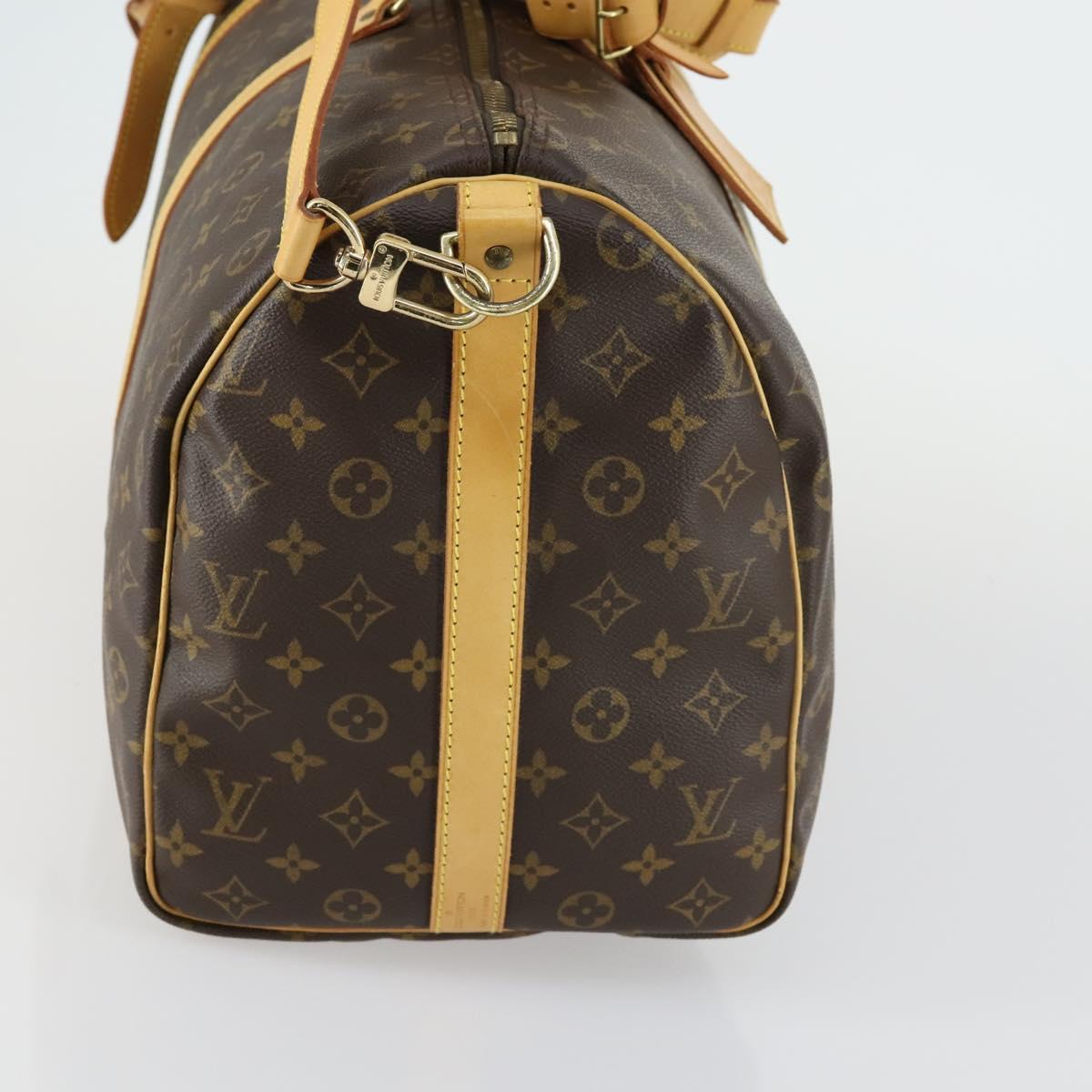 LOUIS VUITTON Monogram Keepall Bandouliere 50 Boston Bag M41416 LV Auth ka428