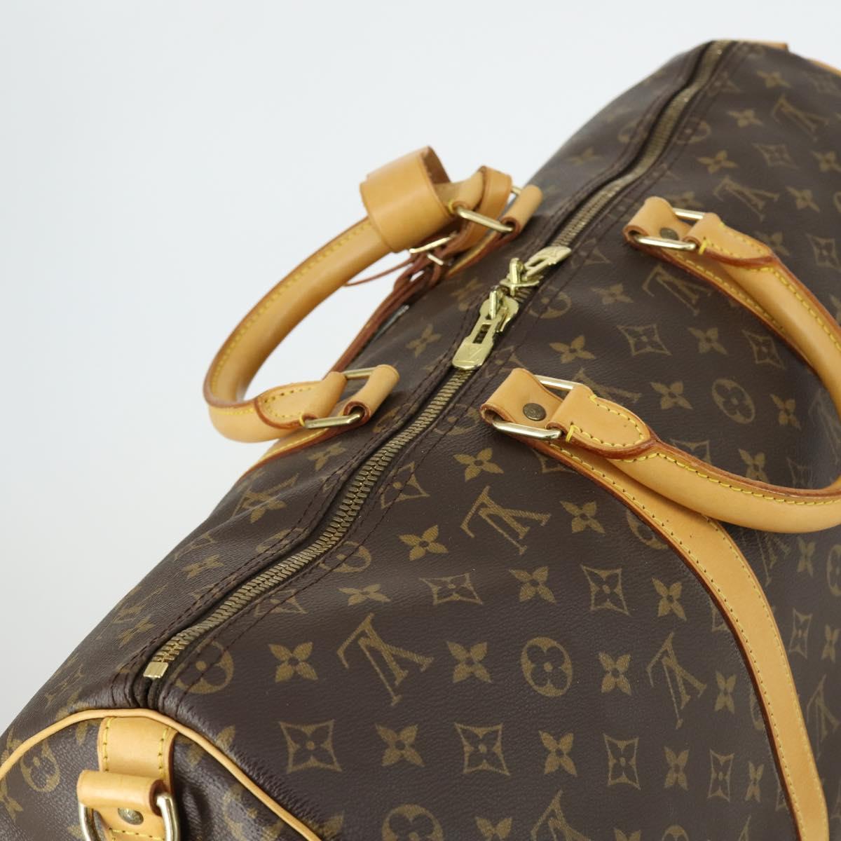 LOUIS VUITTON Monogram Keepall Bandouliere 50 Boston Bag M41416 LV Auth ka428