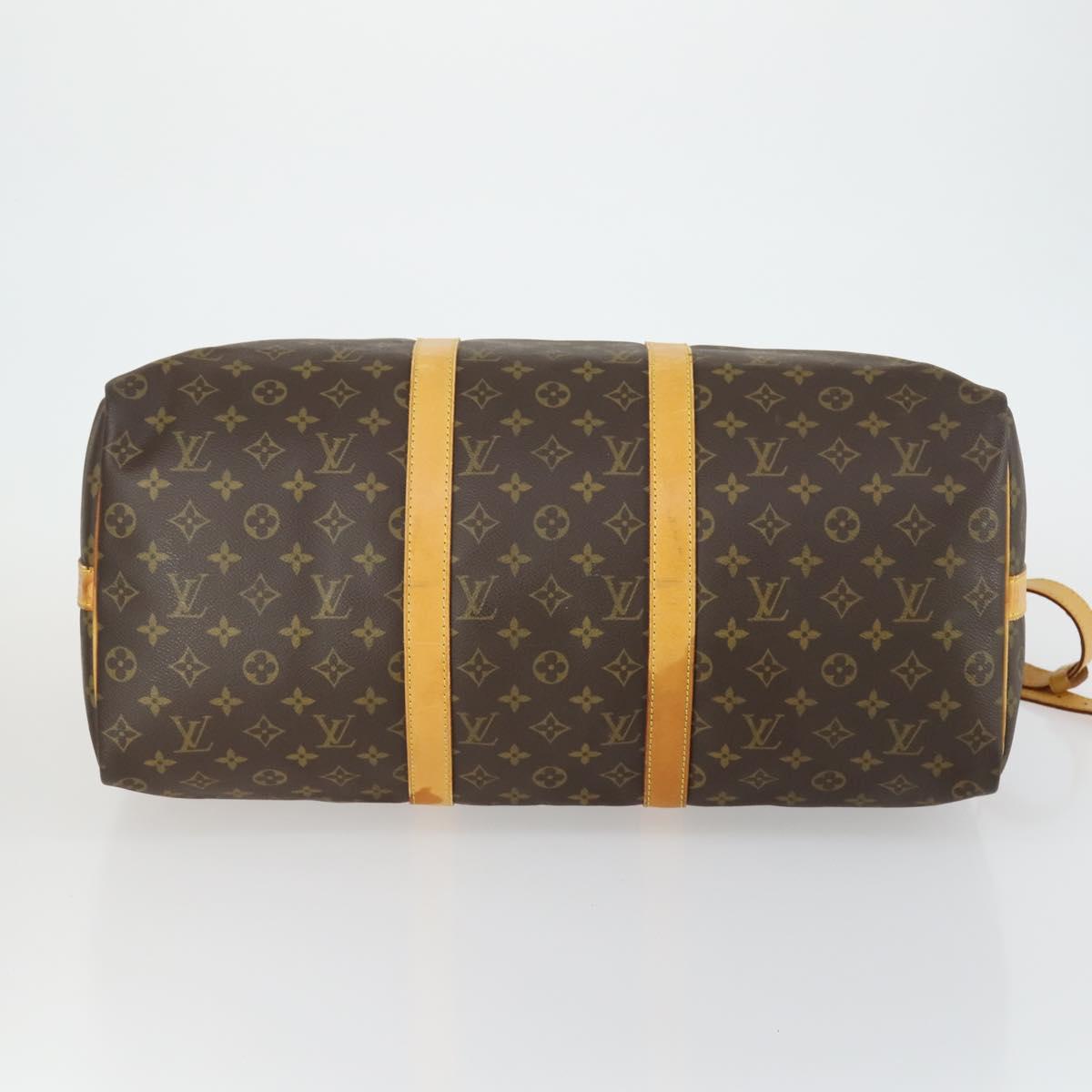 LOUIS VUITTON Monogram Keepall Bandouliere 50 Boston Bag M41416 LV Auth ka429