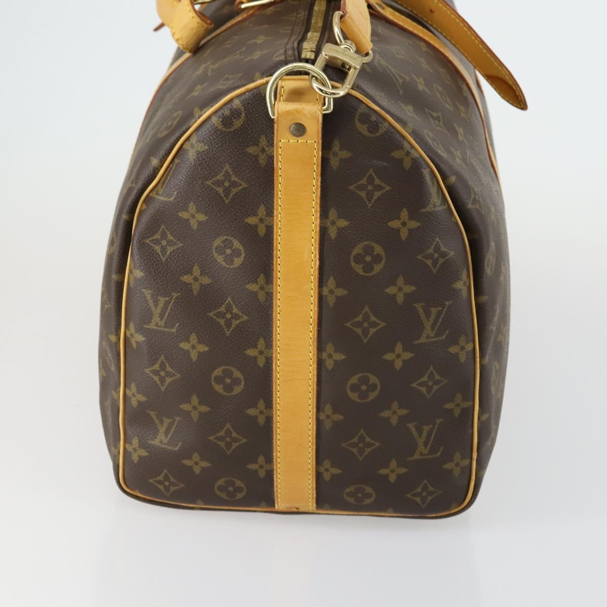 LOUIS VUITTON Monogram Keepall Bandouliere 50 Boston Bag M41416 LV Auth ka429