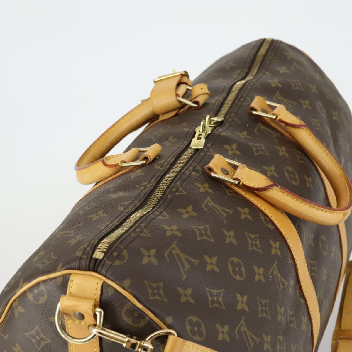 LOUIS VUITTON Monogram Keepall Bandouliere 50 Boston Bag M41416 LV Auth ka429