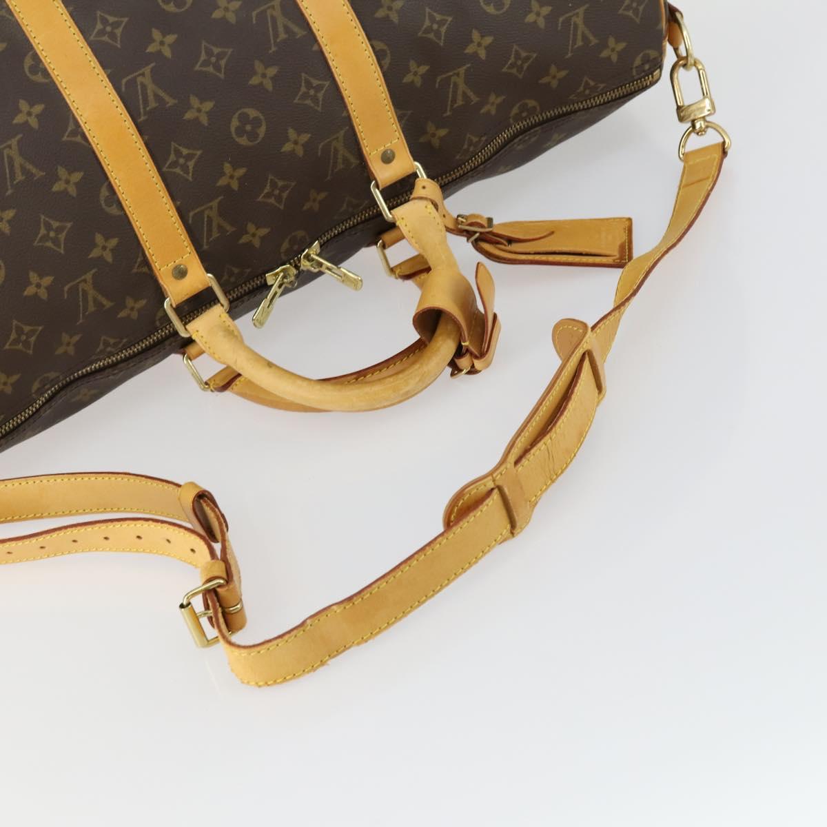 LOUIS VUITTON Monogram Keepall Bandouliere 50 Boston Bag M41416 LV Auth ka429
