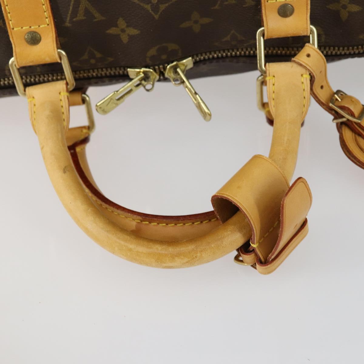 LOUIS VUITTON Monogram Keepall Bandouliere 50 Boston Bag M41416 LV Auth ka429