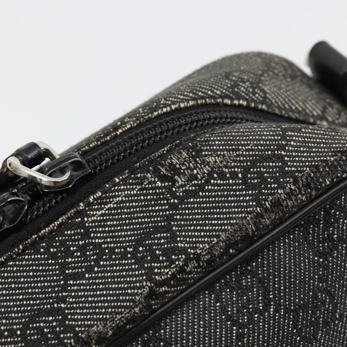 GUCCI GG Canvas Shoulder Bag Black Silver 03136 Auth ka4292