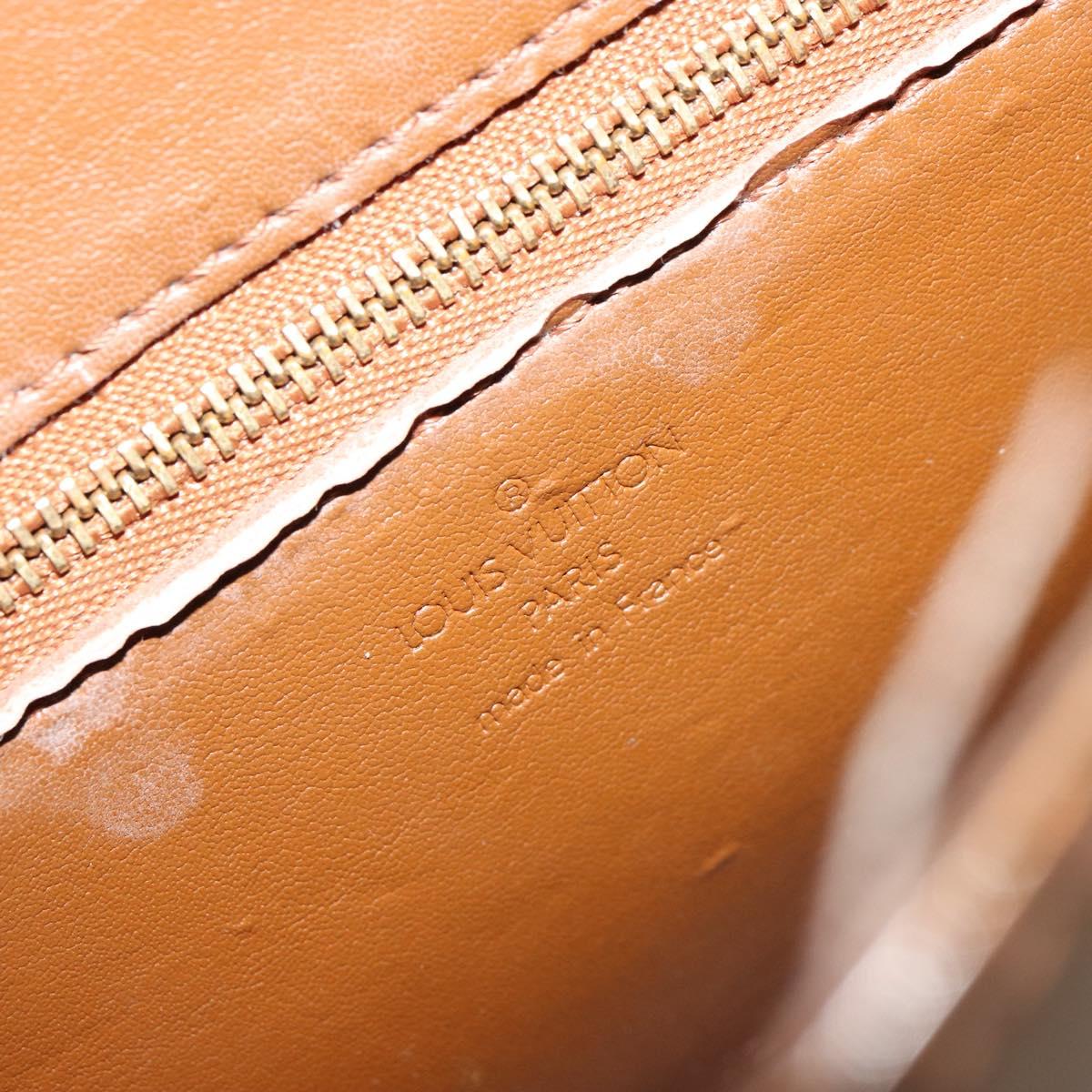 LOUIS VUITTON Monogram Vernis Christie GM Shoulder Bag Bronze M91107 Auth ka4295