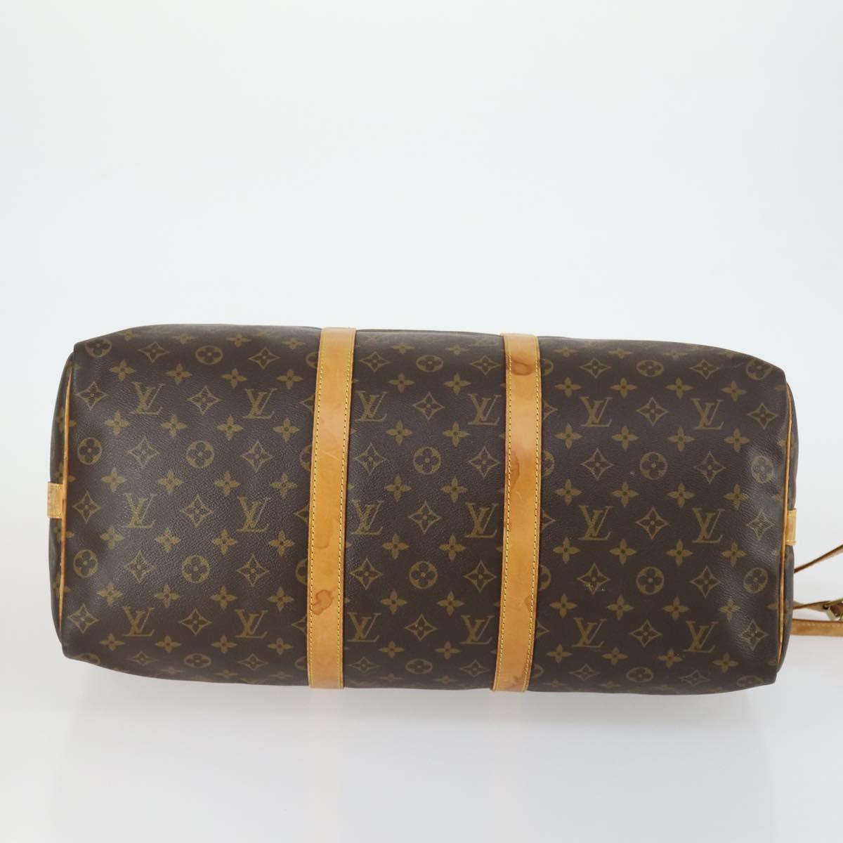 LOUIS VUITTON Monogram Keepall Bandouliere 50 Boston Bag M41416 LV Auth ka430