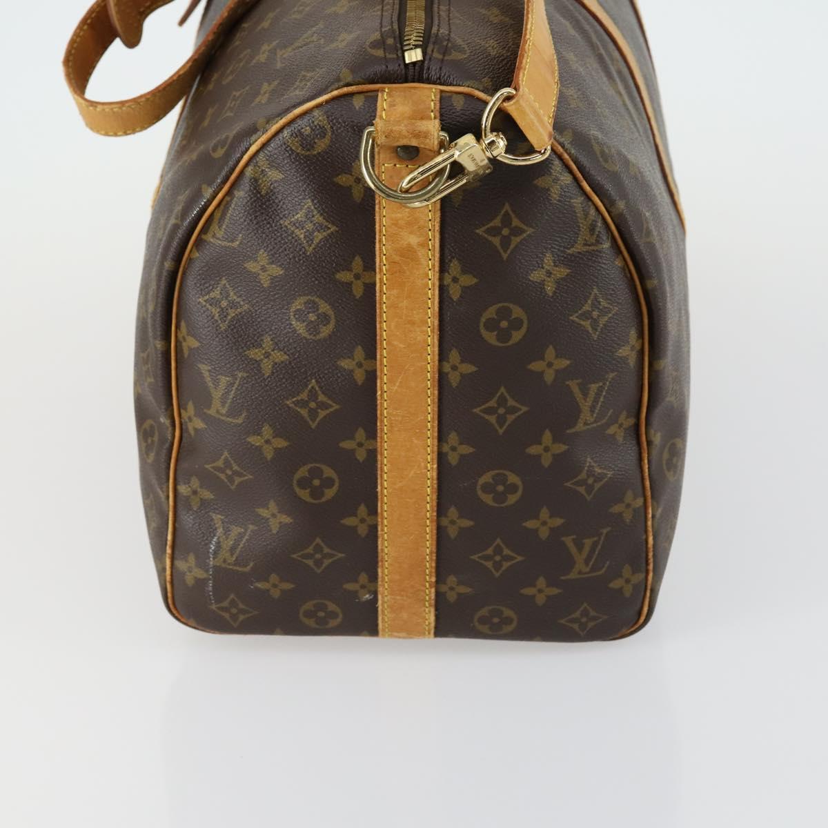 LOUIS VUITTON Monogram Keepall Bandouliere 50 Boston Bag M41416 LV Auth ka430