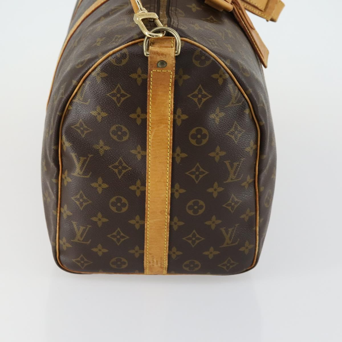 LOUIS VUITTON Monogram Keepall Bandouliere 50 Boston Bag M41416 LV Auth ka430