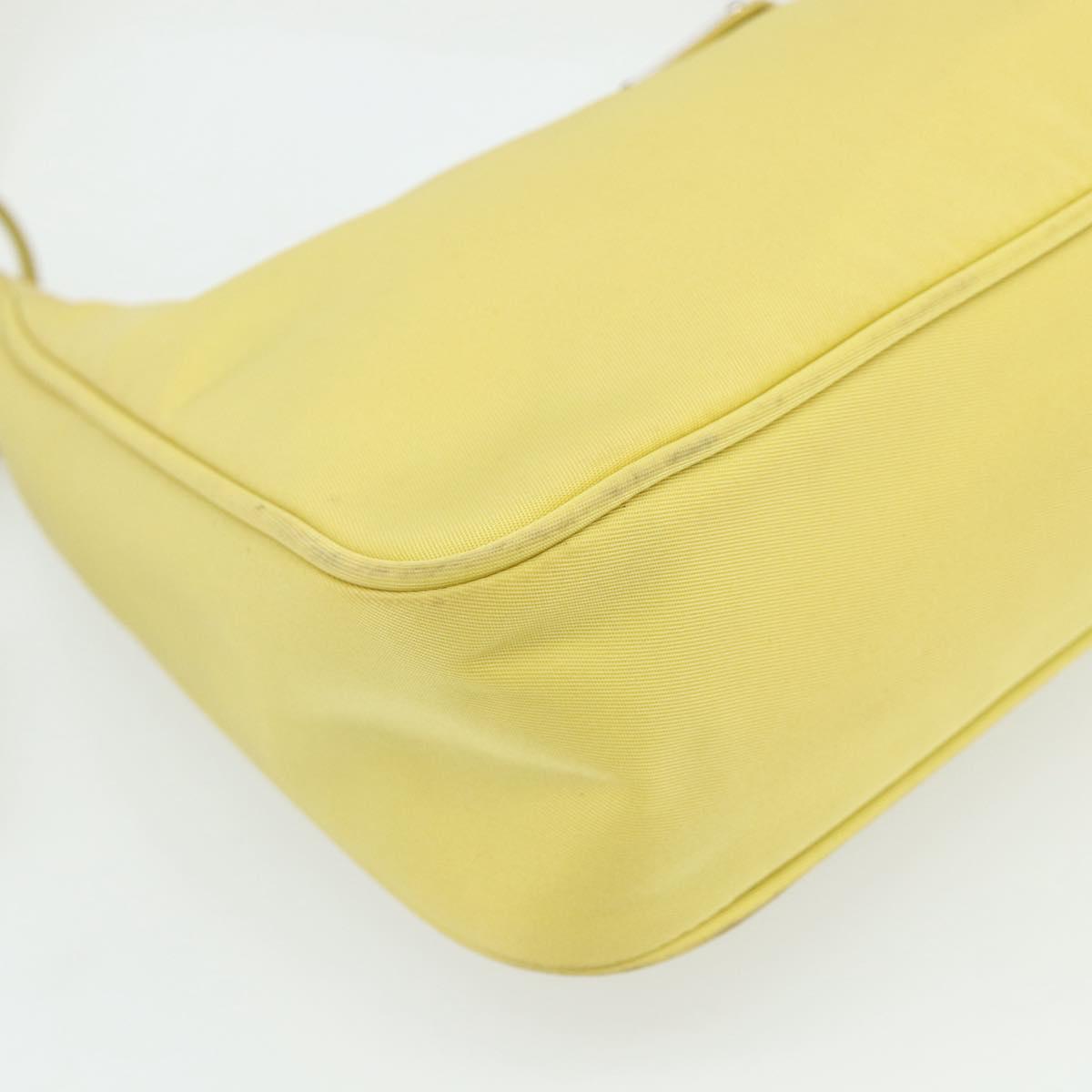 PRADA Hand Bag Nylon Yellow Yellow Auth ka4300A