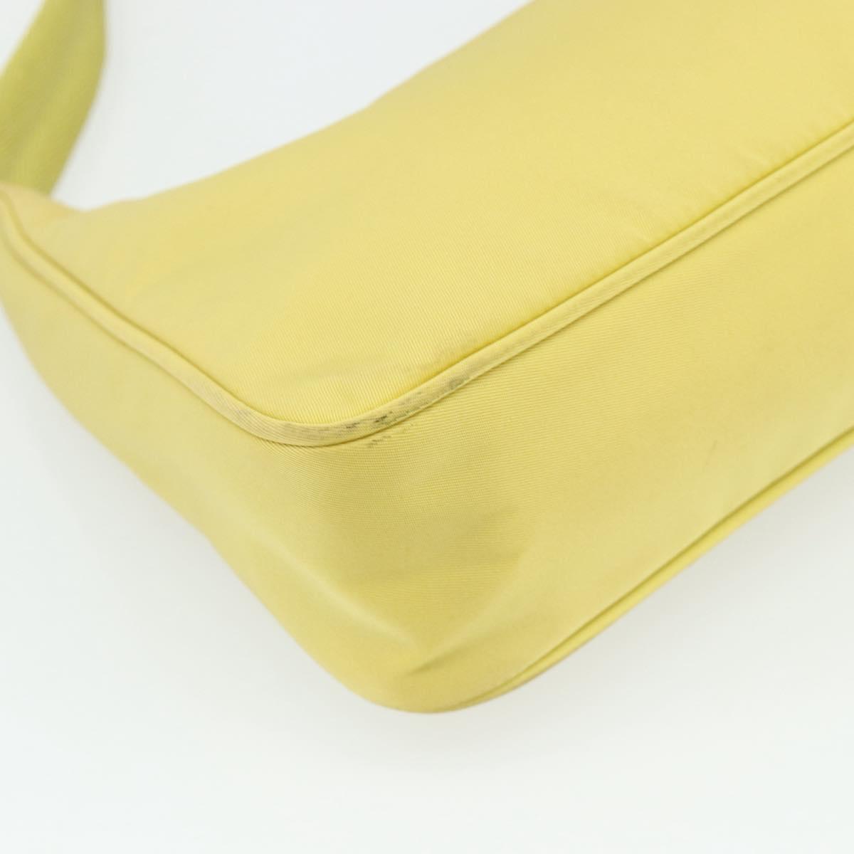 PRADA Hand Bag Nylon Yellow Yellow Auth ka4300A