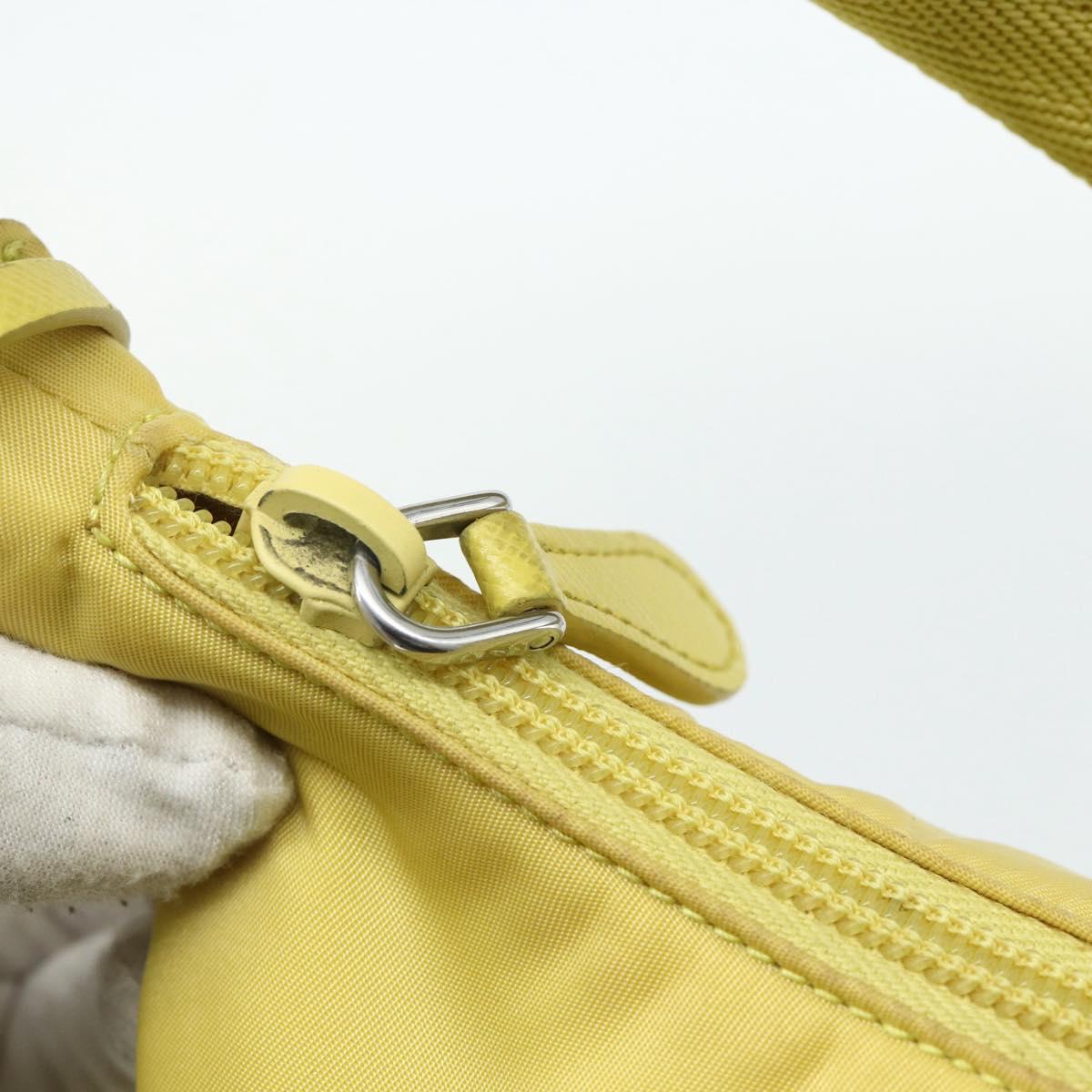 PRADA Hand Bag Nylon Yellow Yellow Auth ka4300A