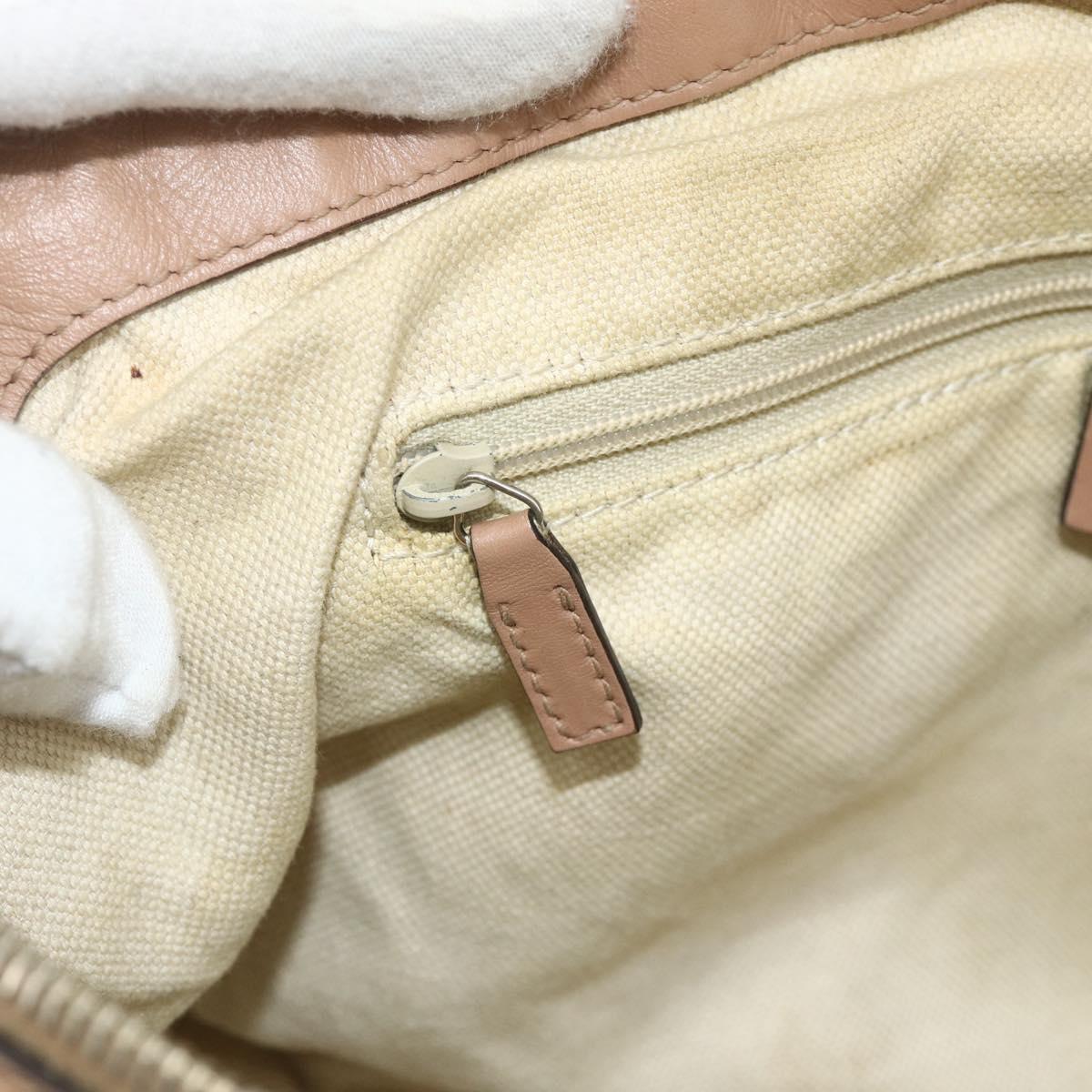 GUCCI Diamante Hand Bag Canvas 2way Beige Gold 247902 Auth ka4301