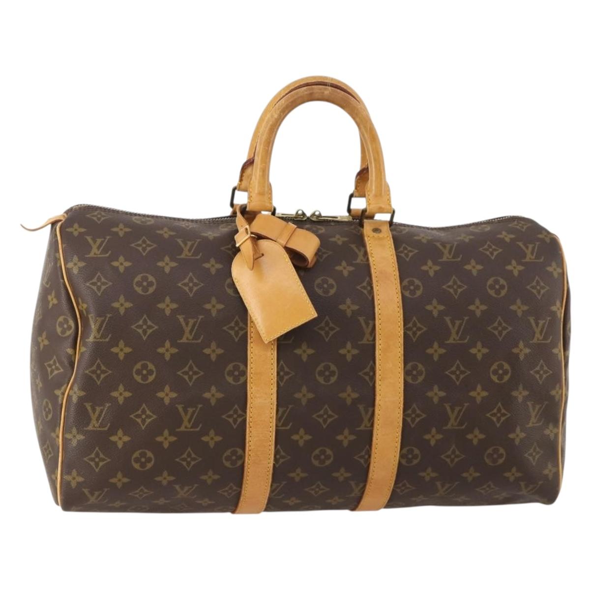LOUIS VUITTON Monogram Keepall 45 Boston Bag M41428 LV Auth ka4305