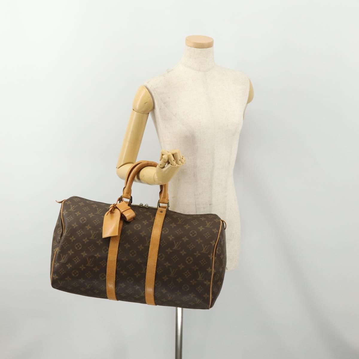 LOUIS VUITTON Monogram Keepall 45 Boston Bag M41428 LV Auth ka4305
