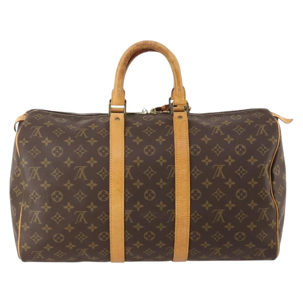 LOUIS VUITTON Monogram Keepall 45 Boston Bag M41428 LV Auth ka4305