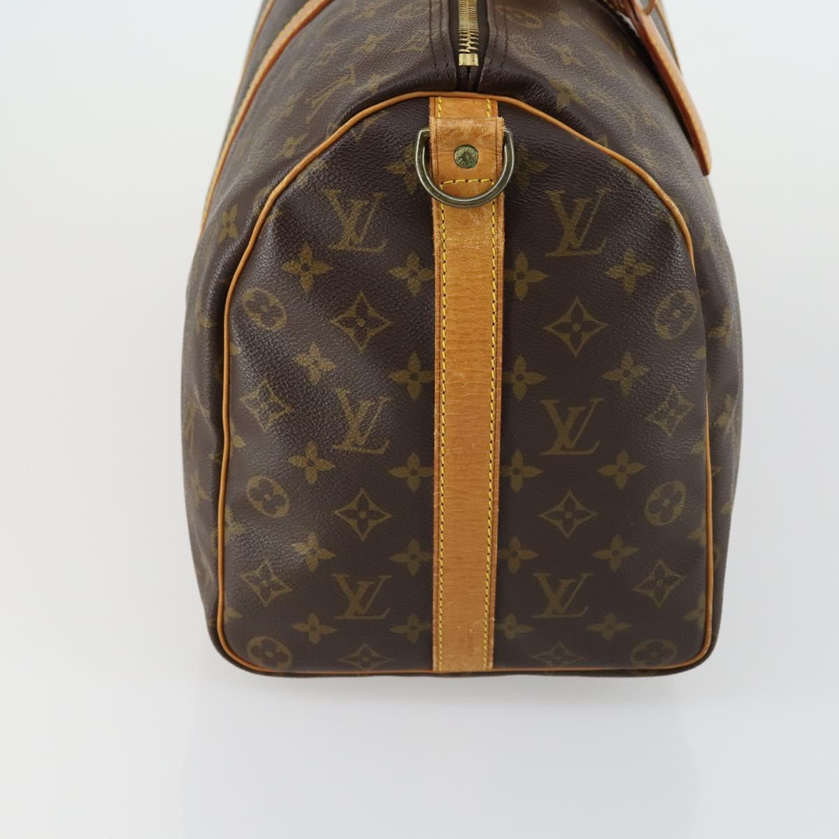 LOUIS VUITTON Monogram Keepall Bandouliere 45 Boston Bag M41418 LV Auth ka431