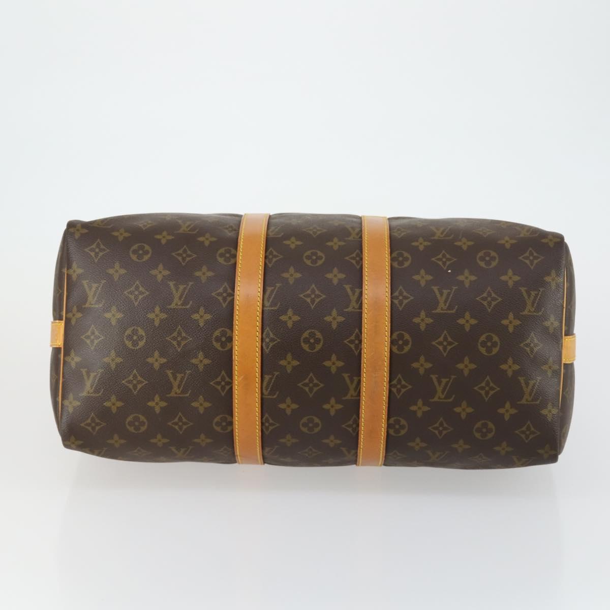 LOUIS VUITTON Monogram Keepall Bandouliere 45 Boston Bag M41418 LV Auth ka431