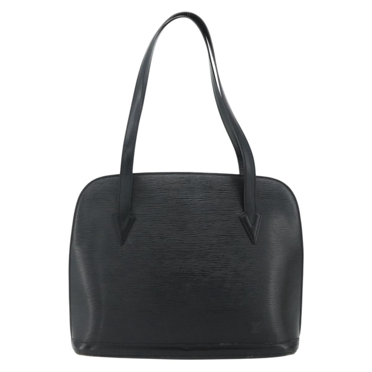 LOUIS VUITTON Epi Lussac Shoulder Bag Black M52282 LV Auth ka4310