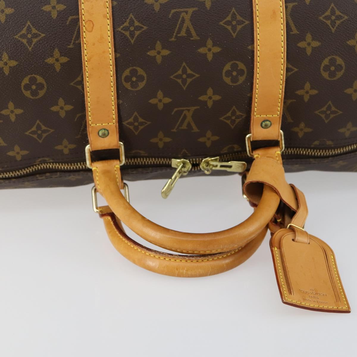 LOUIS VUITTON Monogram Keepall 55 Boston Bag M41424 LV Auth ka432