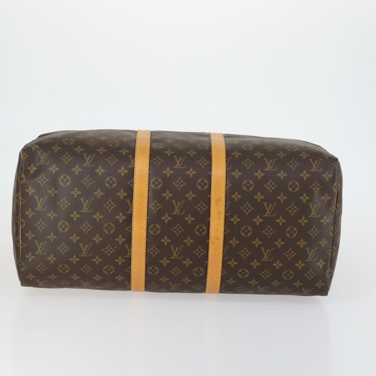 LOUIS VUITTON Monogram Keepall 55 Boston Bag M41424 LV Auth ka432