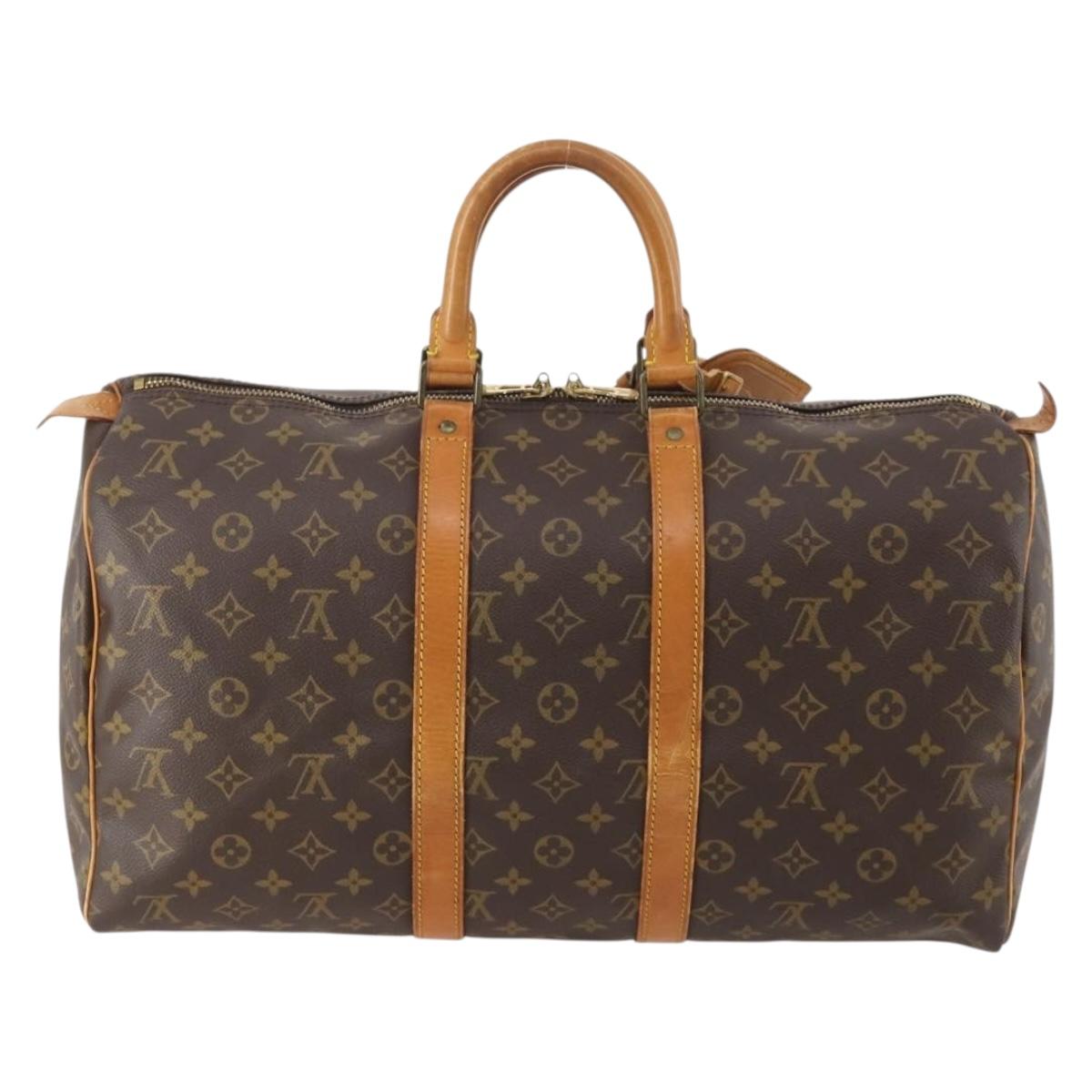 LOUIS VUITTON Monogram Keepall 45 Boston Bag M41428 LV Auth ka4320