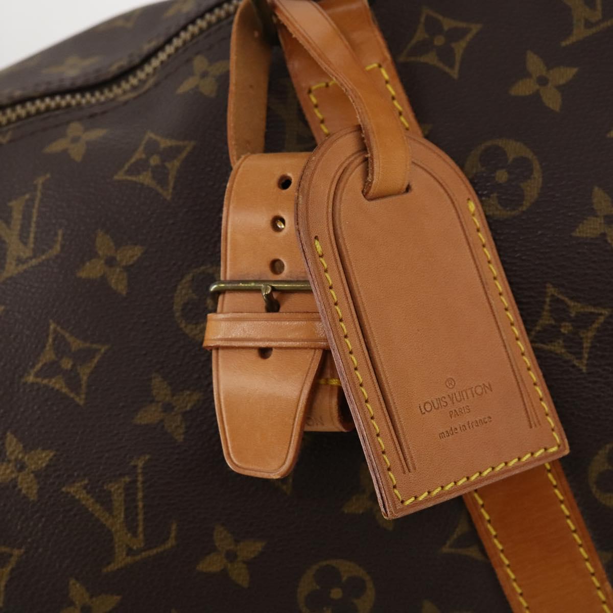 LOUIS VUITTON Monogram Keepall 55 Boston Bag M41424 LV Auth ka4321
