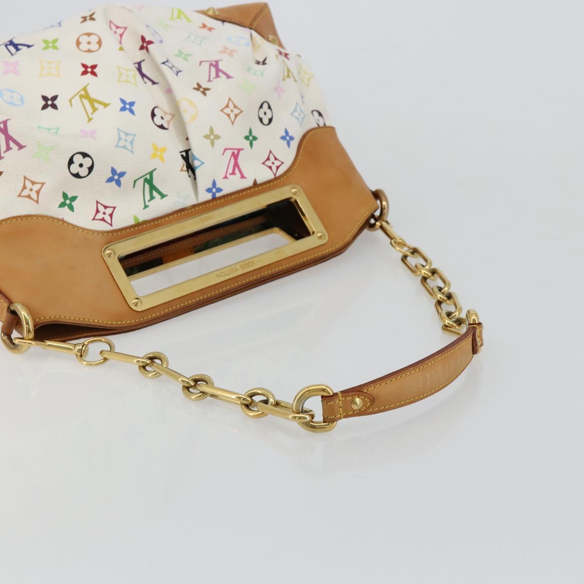 LOUIS VUITTON Monogram Multicolor Judy GM Shoulder Bag White M40253 Auth ka4325V
